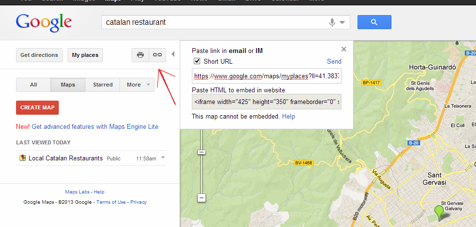 Personal Google Maps: Sharing your personal map