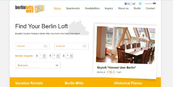 Vacation Rental Website: BERLINLOFTS