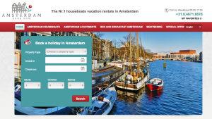 Vacation Rental Website Samples: Amsterdam Book Now