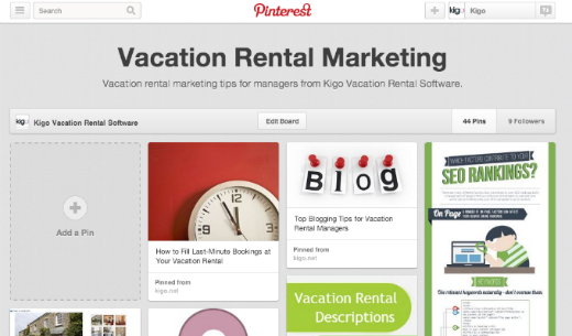 Vacation Rental Marketing Pinterest