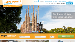 Vacation Rental Website Samples: Happy People Barcelona