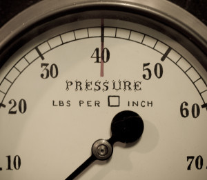 Pressure guage at the Steam Museum in Kew, London